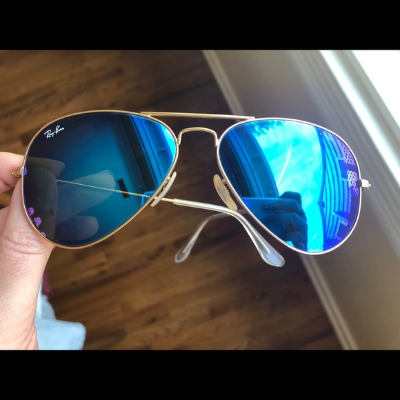 Ray-Ban Aviator Flash Lenses — Gold, Yellow Flash — Adrian Galli 